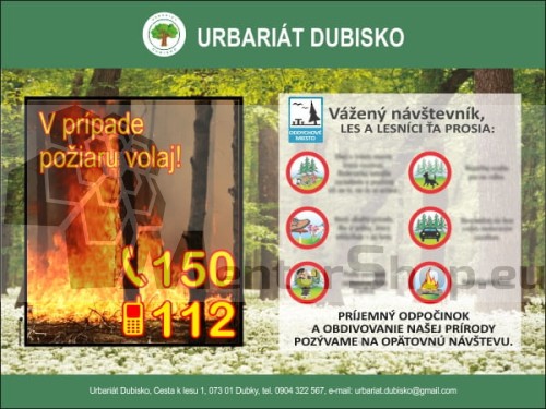 Usmerňovacia tabuľa - Les a lesníci ťa prosia