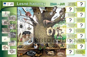 Magnetická tabuľa LESNÉ HÁDANKY ZIMA - JAR