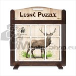 Prenosná hra - Lesné puzzle JELEŇ LESNÝ (samec/samica)