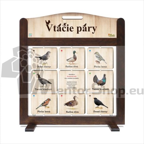 Prenosná hra Tréning pamäte (pexeso) - Vtáčie páry